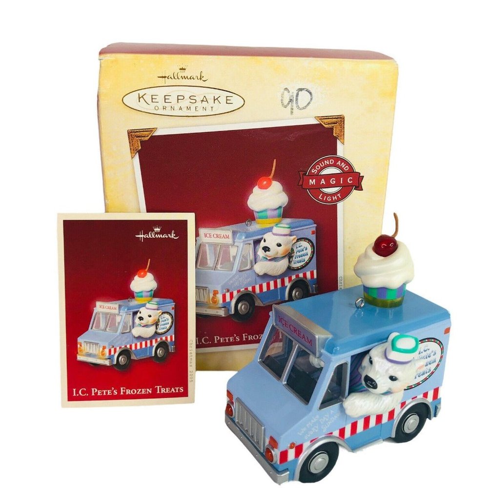 Hallmark Keepsake Ornament IC Petes‎ Frozen Treat Sound & Light Magic 2005 Video